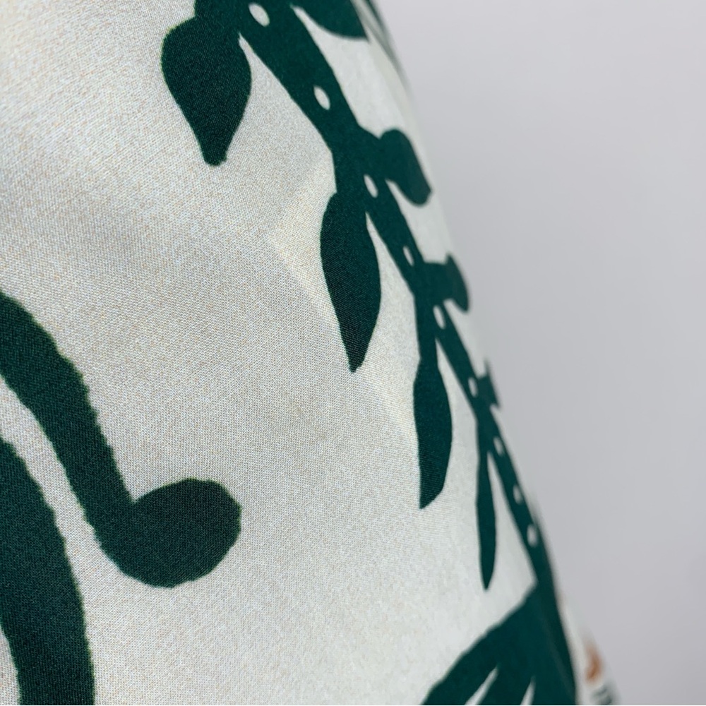 NEW Johanna Ortiz Keeper Maxi Dress (Sz 2) Shell Trim Cotton Poplin Ecru Green - Picture 16 of 16